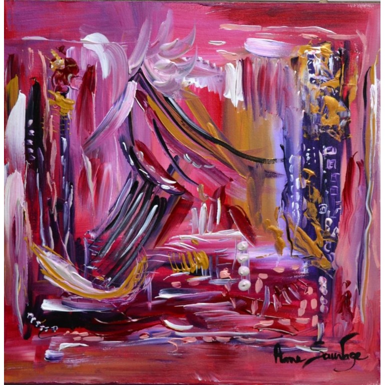 tableau abstrait rouge