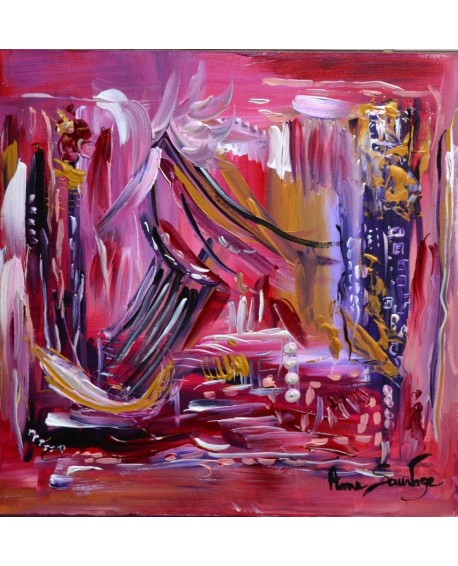 tableau abstrait rouge