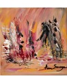 tableau abstrait orangé