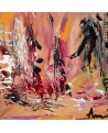 tableau abstrait orangé