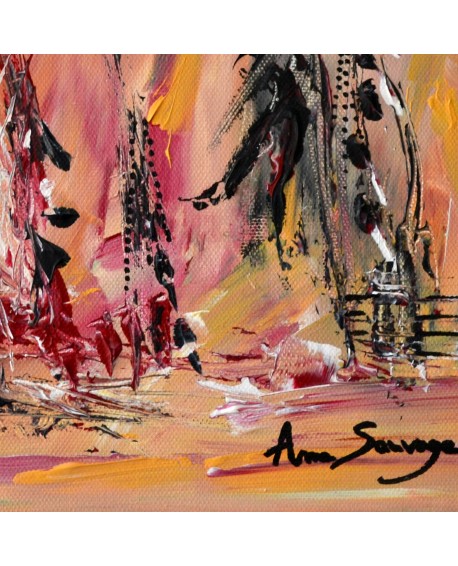 tableau abstrait orangé