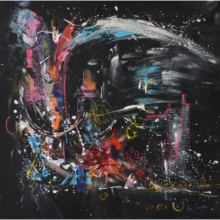 tableau coloré sur fond noir