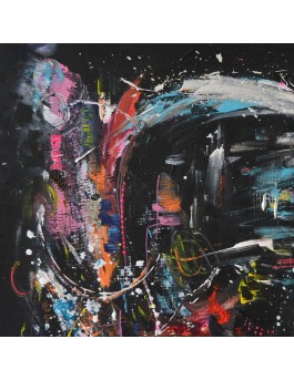 tableau coloré sur fond noir