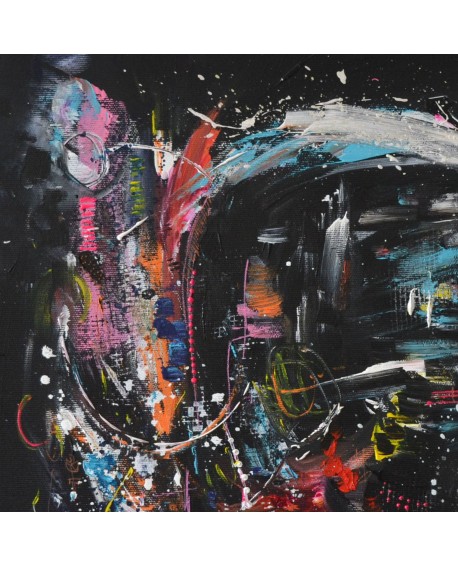 tableau coloré sur fond noir