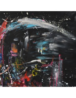 tableau coloré sur fond noir