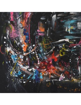 tableau coloré sur fond noir