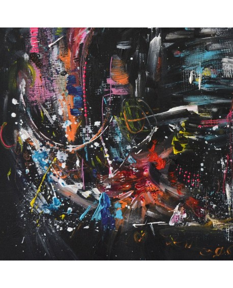 tableau coloré sur fond noir