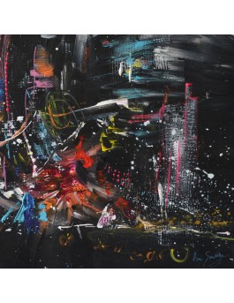 tableau coloré sur fond noir