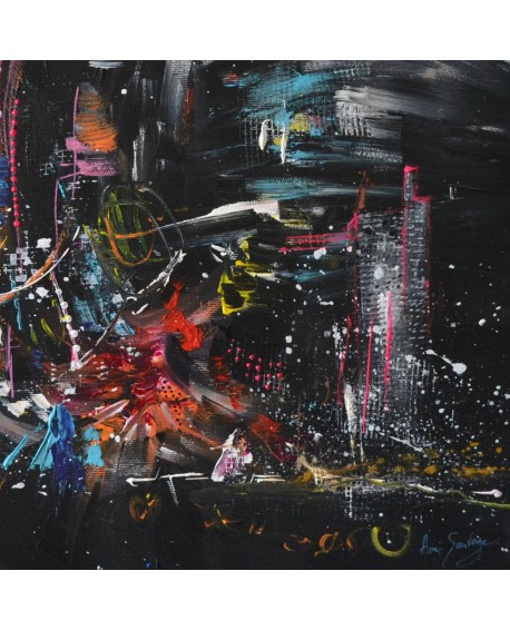 tableau coloré sur fond noir