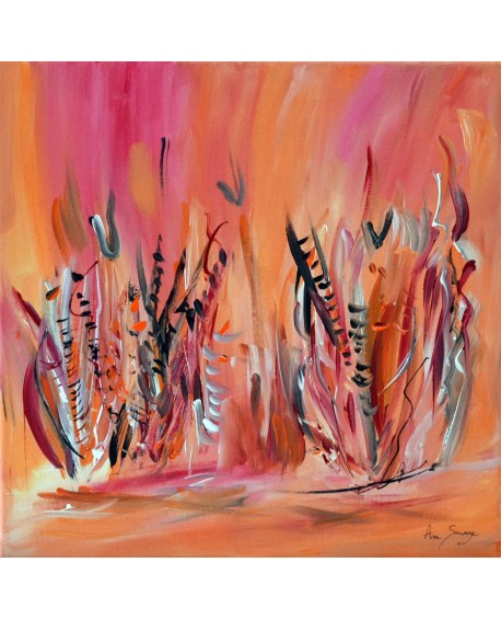 tableau de fleurs orange