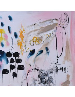 peinture abstraite rose