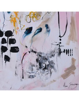 peinture abstraite rose