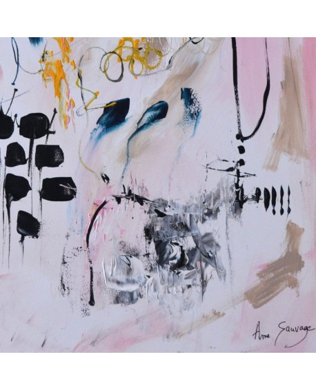peinture abstraite rose
