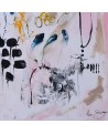 peinture abstraite rose