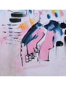 peinture abstraite rose