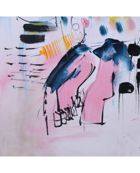 peinture abstraite rose
