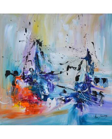 toile abstraite colorée 