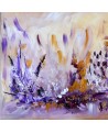 Tableau abstrait violet ocre 