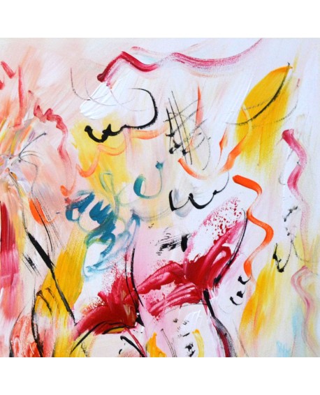 tableau multicolore fleurs