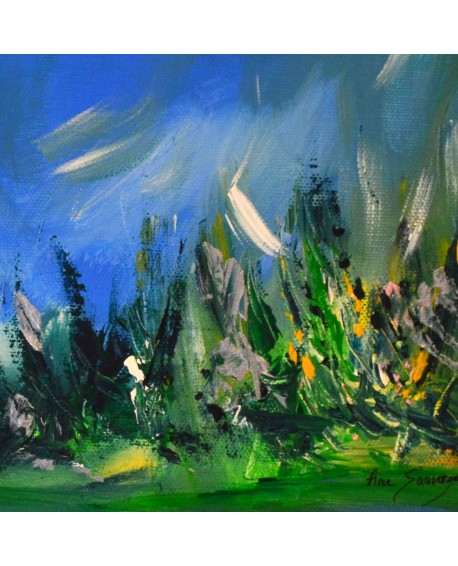 tableau abstrait nature