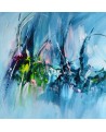 tableau abstrait bleu