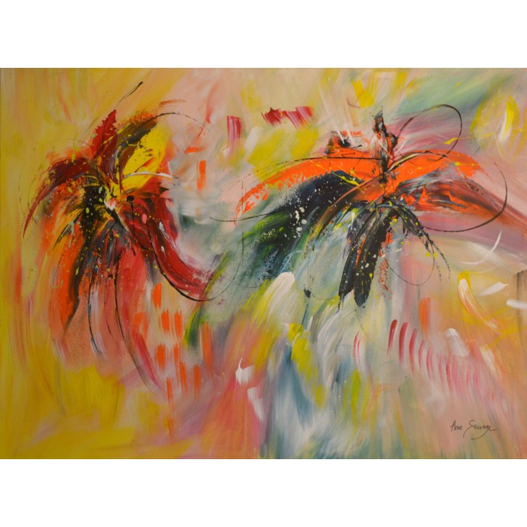 peinture multicolore de fleurs