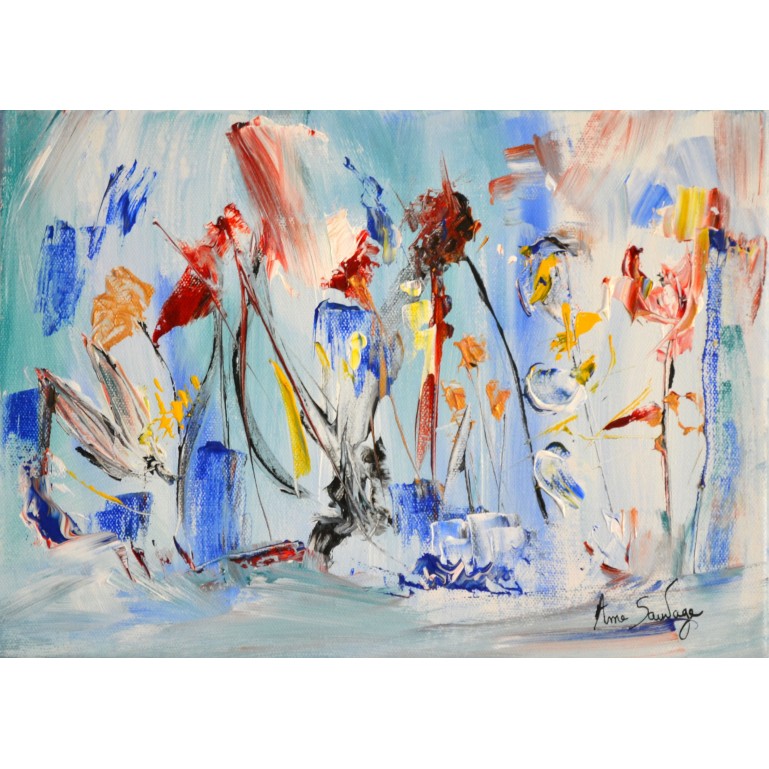 tableau peinture fleurs