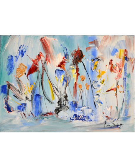 tableau peinture fleurs