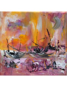 peinture abstraite au couteau