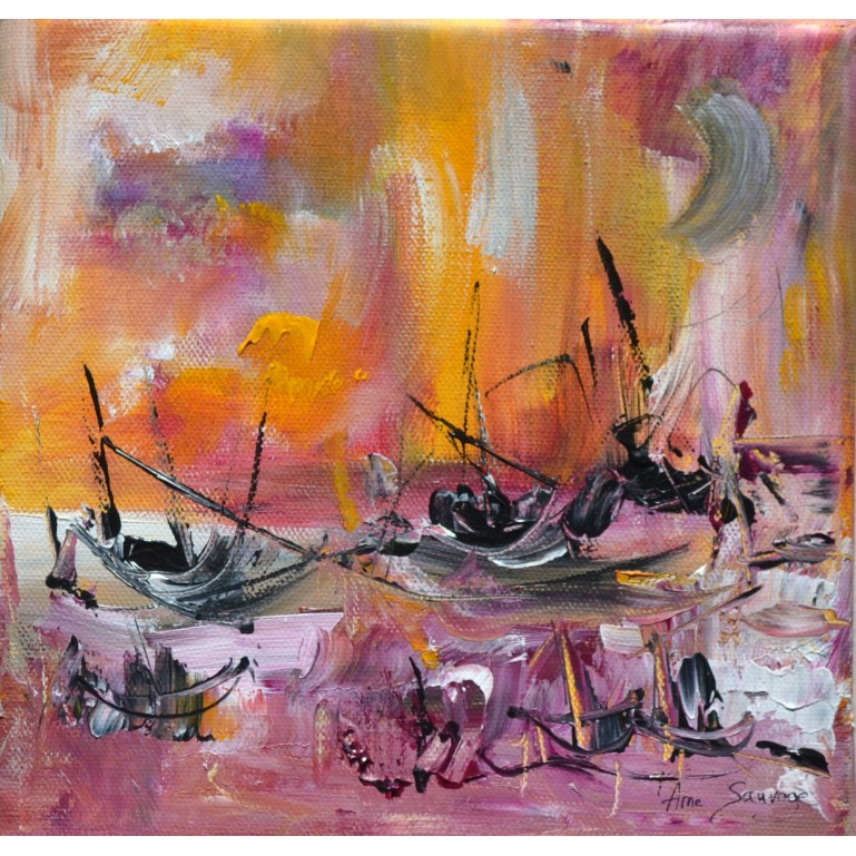 peinture abstraite au couteau