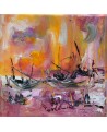peinture abstraite au couteau