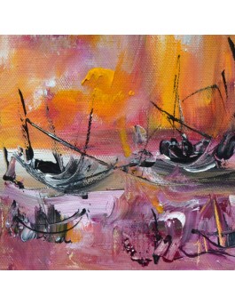 peinture abstraite au couteau