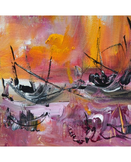 peinture abstraite au couteau