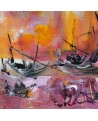 peinture abstraite au couteau