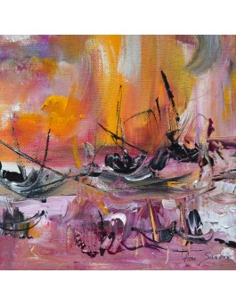 peinture abstraite au couteau