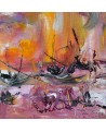 peinture abstraite au couteau