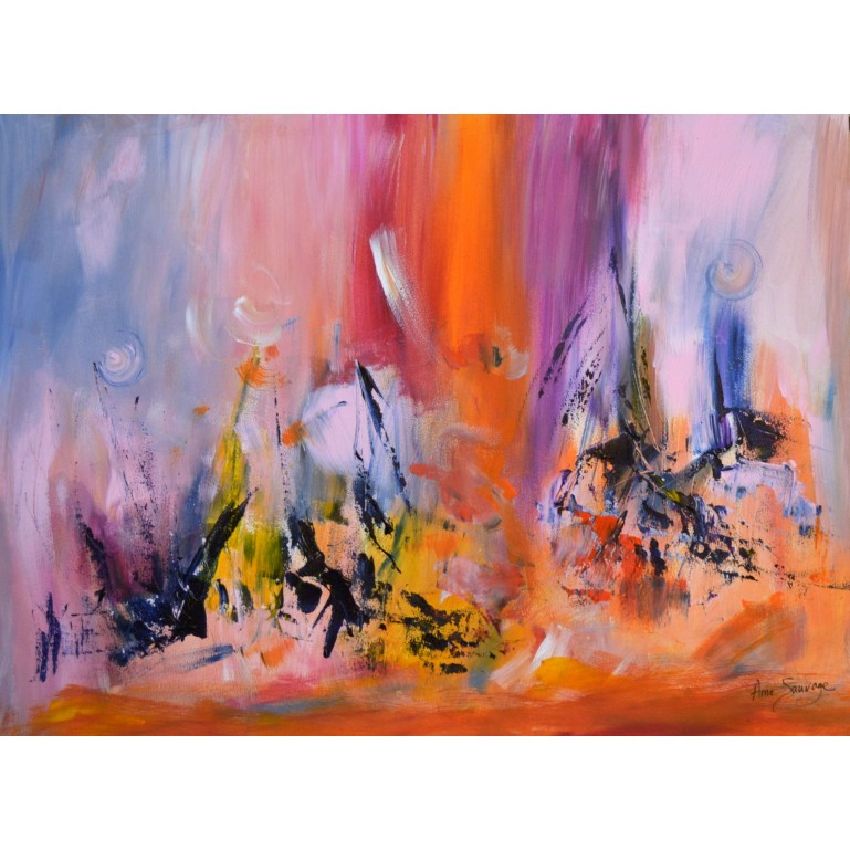 peinture abstraite colorée 