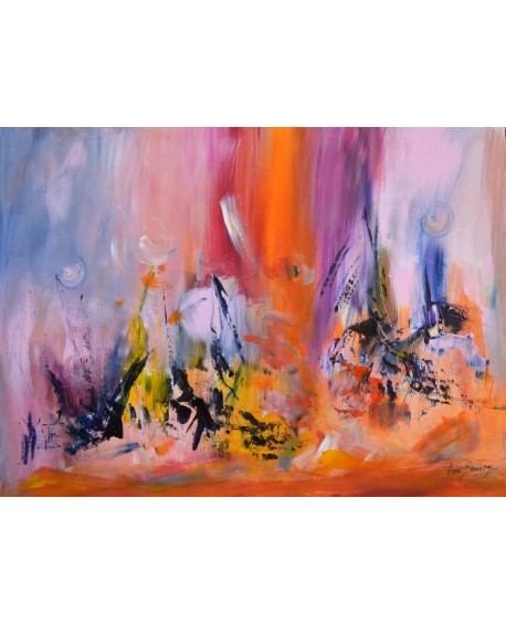 peinture abstraite colorée 