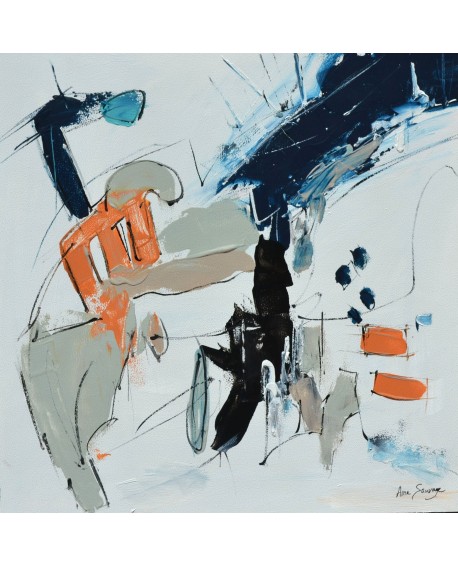 tableau abstrait épuré 