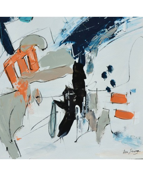 tableau abstrait épuré 