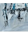 tableau abstrait gris noir blanc bleu