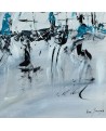 tableau abstrait gris noir blanc bleu