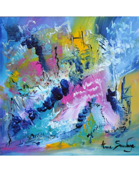 tableau abstrait multicolore
