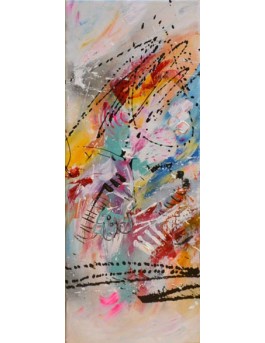 tableau multicolore en 4 parties