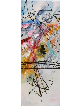 tableau multicolore en 4 parties