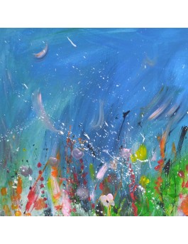 Peinture abstraite de fleurs