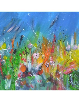 Peinture abstraite de fleurs