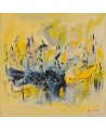tableau abstrait jaune