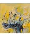 tableau abstrait jaune