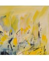 tableau abstrait jaune